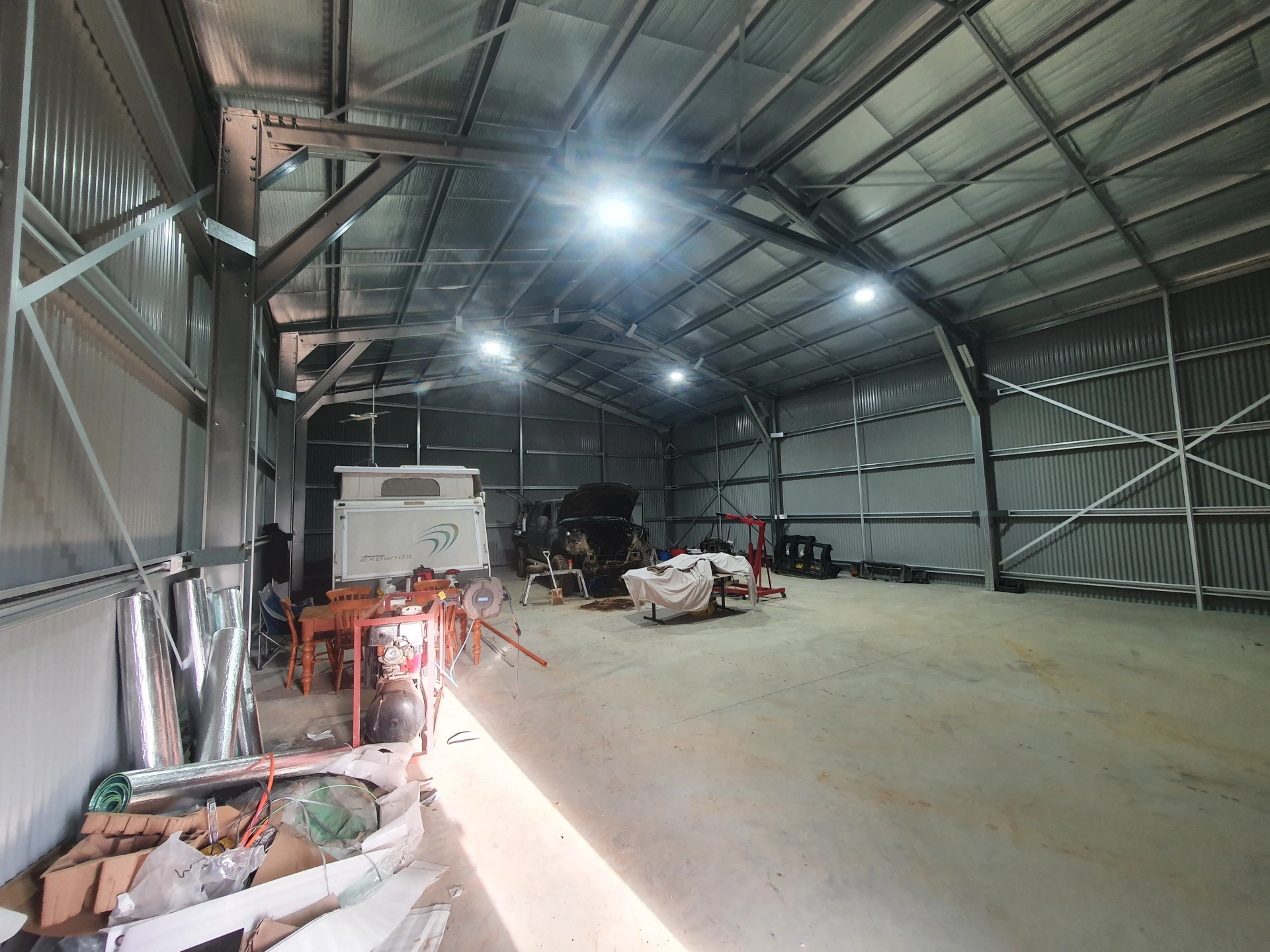Tappers Electrical job: Subboard in shed fitout